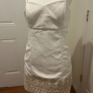 Lilly Pulitzer Dress with gold pineapple embroidery